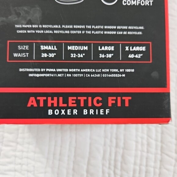 Puma 5 Pack Boxer Briefs Men's L (36-38) Grey Black Tag Free Fast Dry Stretch - Picture 7 of 11